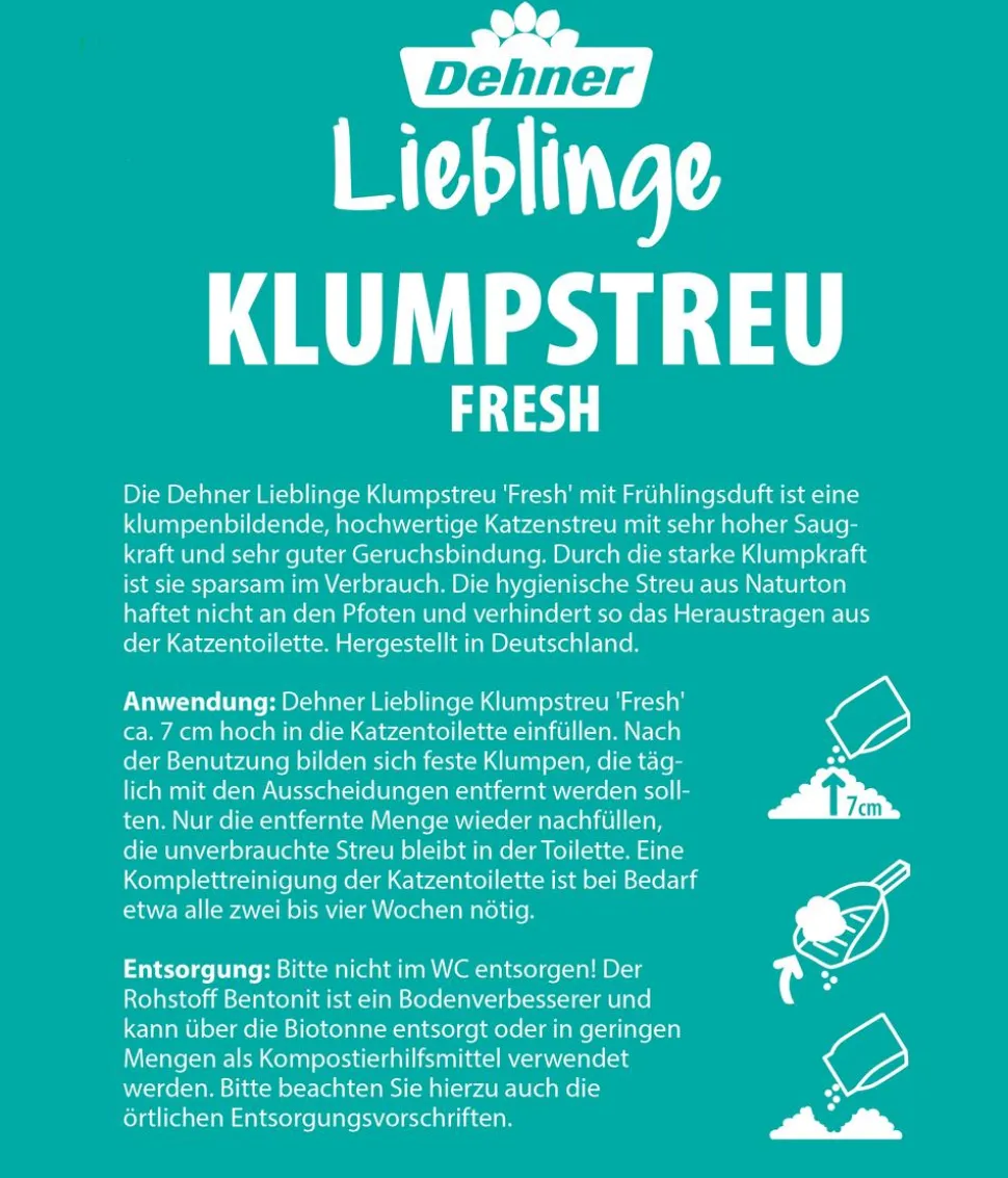 Dehner Lieblinge Klumpstreu Klassik fresh, 20 l