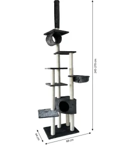 Dehner Lieblinge Kratzbaum Alita, grau, ca. B68/H245-270/T44 cm