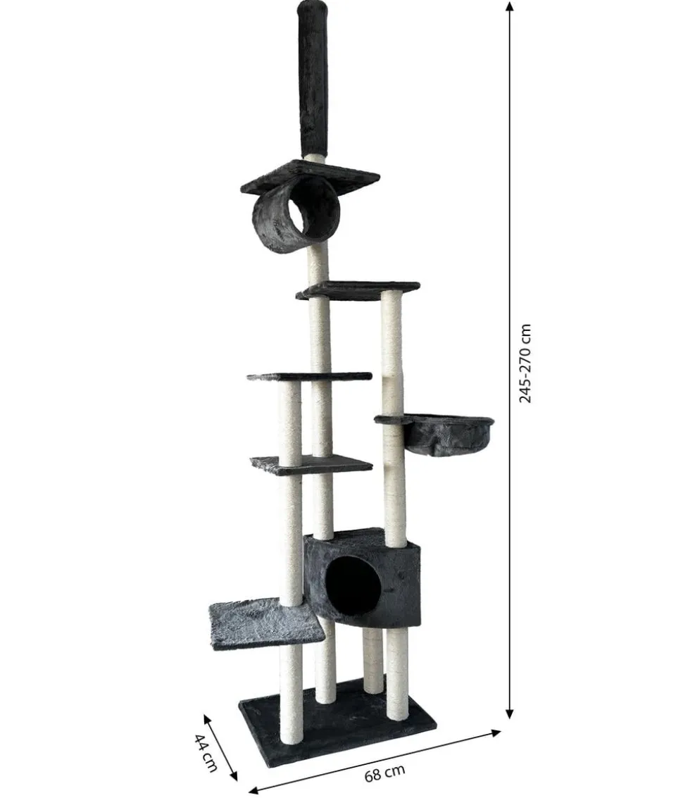 Dehner Lieblinge Kratzbaum Alita, grau, ca. B68/H245-270/T44 cm