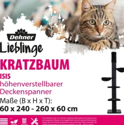 Dehner Lieblinge Kratzbaum Isis, schwarz, ca. B60/H240-260/T60 cm