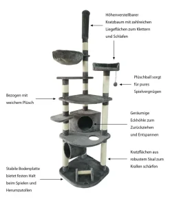 Dehner Lieblinge Kratzbaum Tabby, ca. B60/H245-270/T60 cm