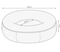 Dehner Lieblinge Kuschelbett Nevada, oval, grau