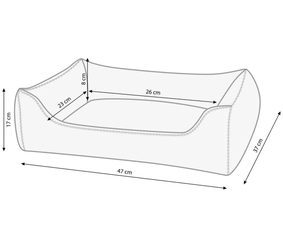 Dehner Lieblinge Kuschelbett Pitch, oval, blau