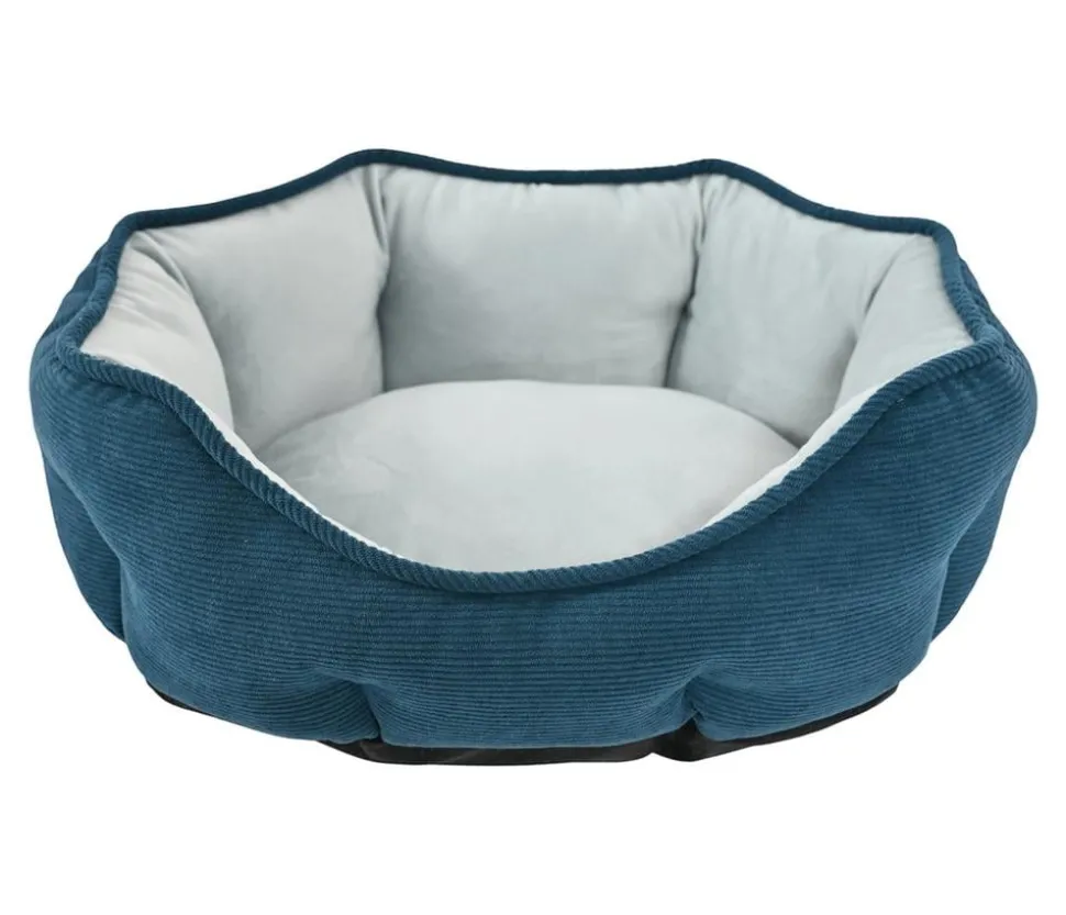 Dehner Lieblinge Kuschelbett Pitch, oval, blau