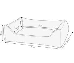Dehner Lieblinge Kuschelbett Sammy, rechteckig, grau
