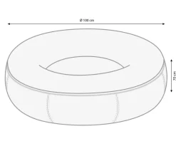 Dehner Lieblinge Kuschelbett Chiara, rund, grau