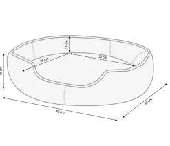 Dehner Lieblinge Kuschelbett Cleo, rechteckig, grau