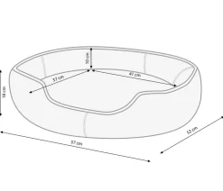 Dehner Lieblinge Kuschelbett Pitch, oval, blau