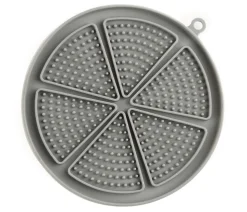 Dehner Lieblinge Leckmatte Jack, grau, ca. Ø18/H1,6 cm