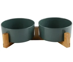Dehner Lieblinge Melaminnapf-Set, grün, 2 x 1050 ml