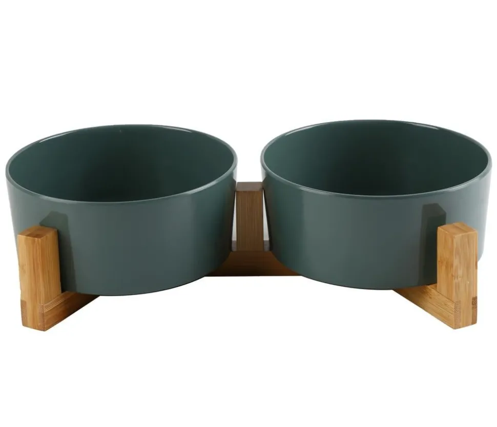 Dehner Lieblinge Melaminnapf-Set, grün, 2 x 1050 ml