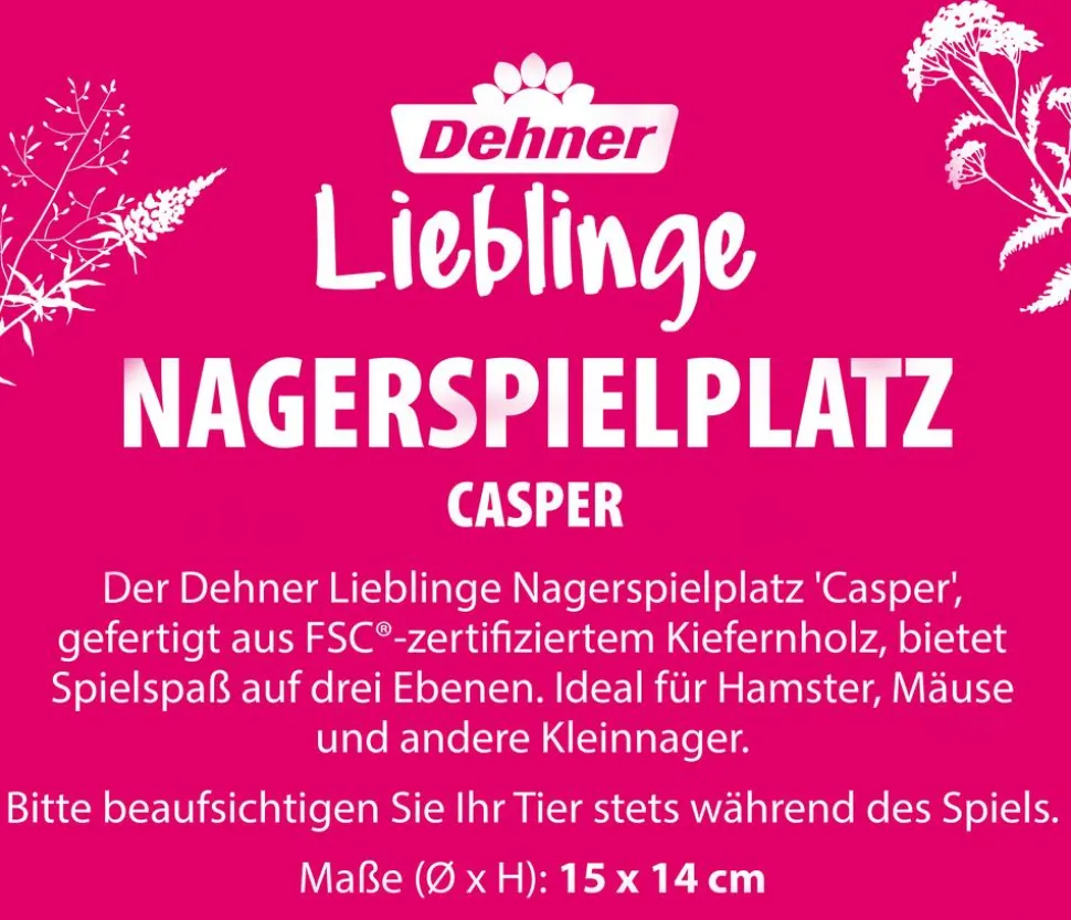 Dehner Lieblinge Nagerspielplatz Casper, ca. Ø15/H14 cm