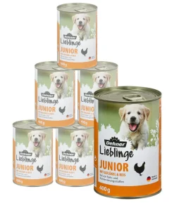 Dehner Lieblinge Nassfutter für Hunde Junior, Geflügel & Reis