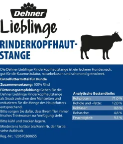 Dehner Lieblinge Rinderkopfhaut-Stange, 150 g