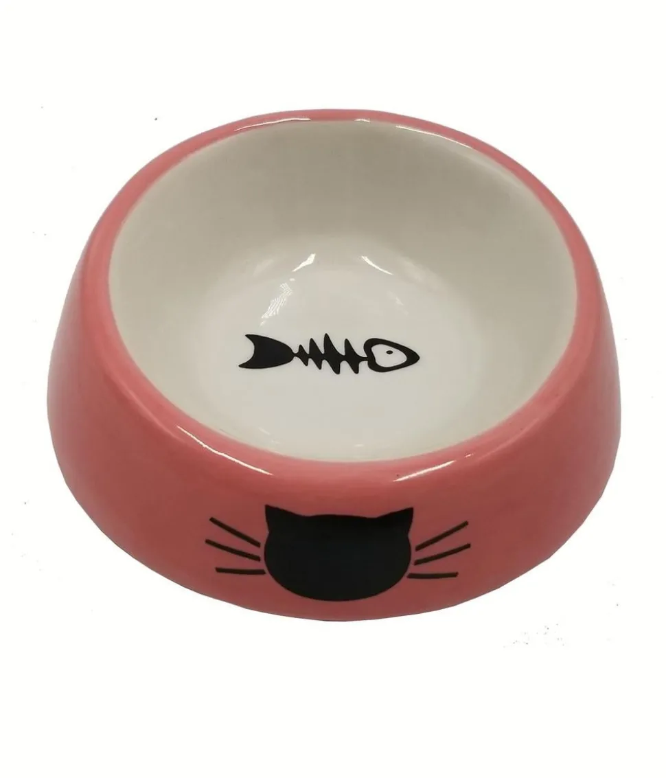 Dehner Lieblinge Steingut-Katzennapf Pink