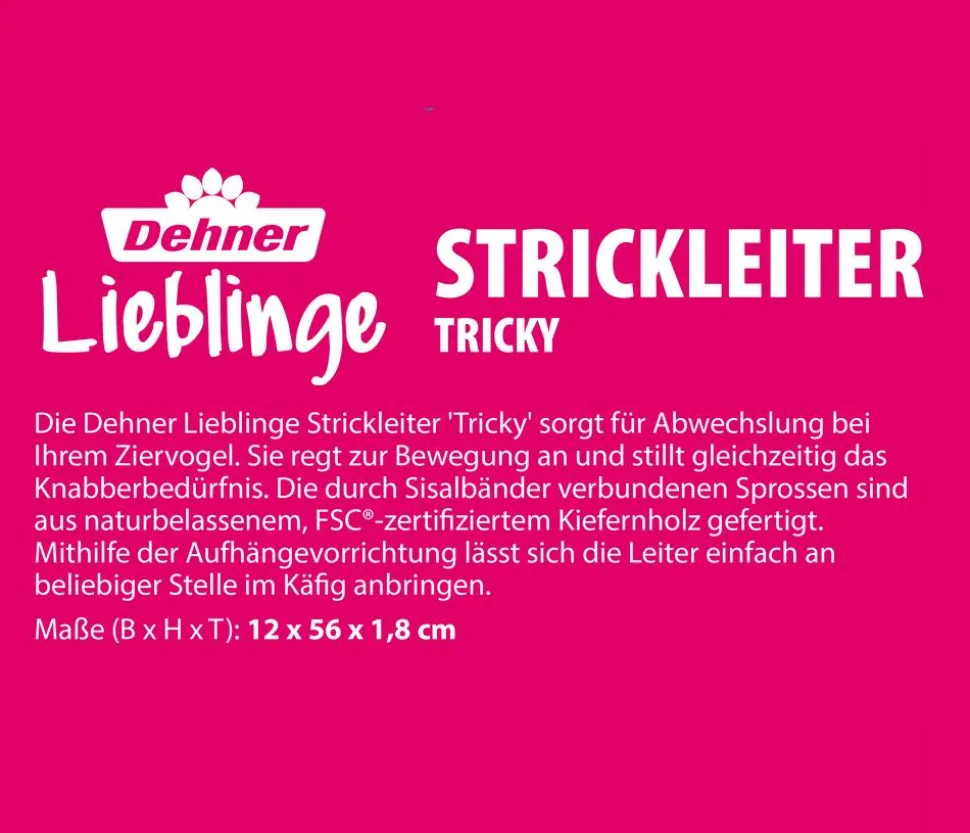 Dehner Lieblinge Strickleiter Tricky, ca. B12/H56/T1,8 cm