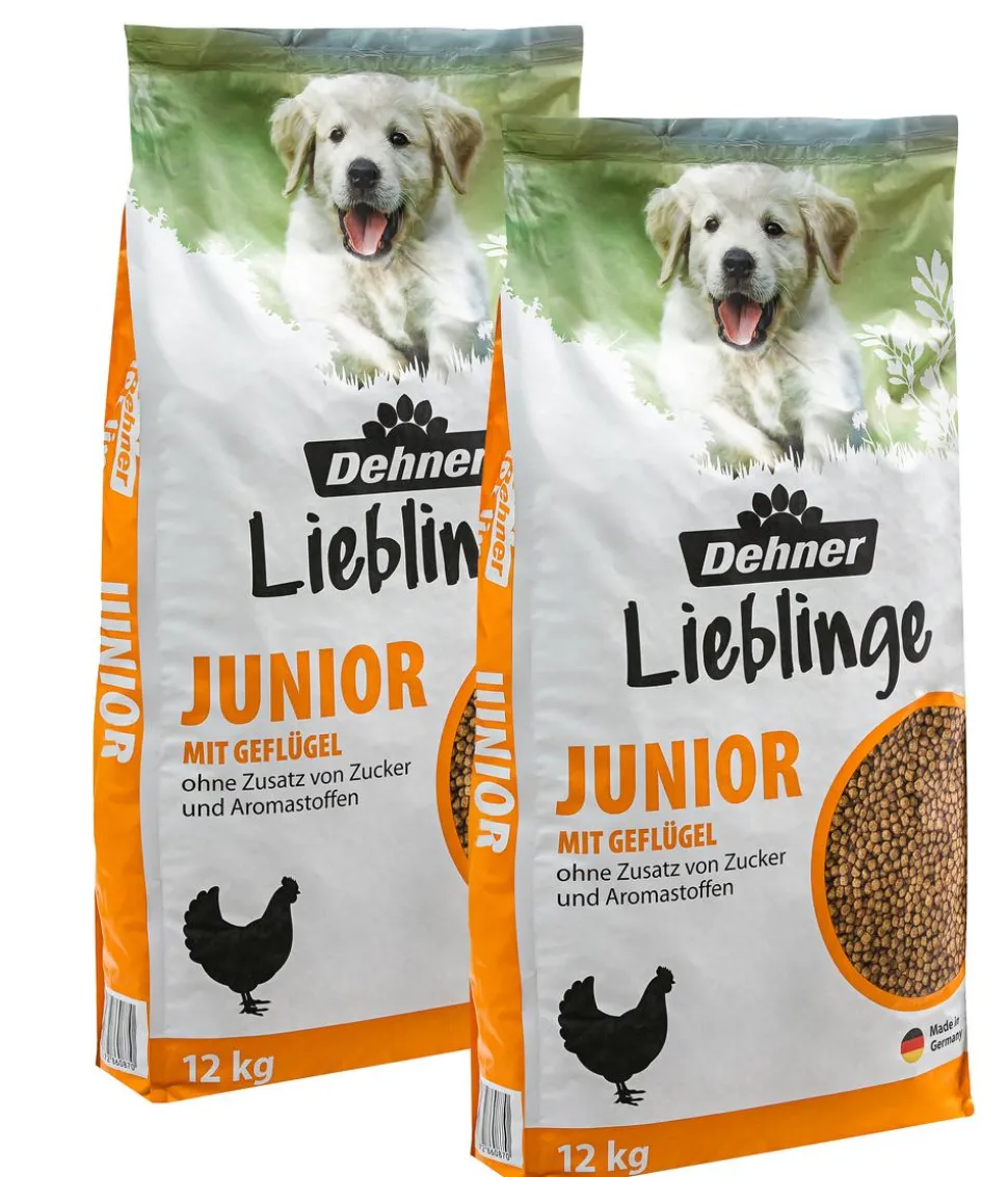Dehner Lieblinge Trockenfutter für Hunde Knusper Mix Junior, Geflügel