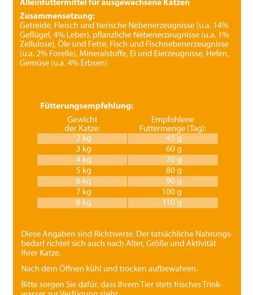 Dehner Lieblinge Trockenfutter für Katzen Adult, 2 kg