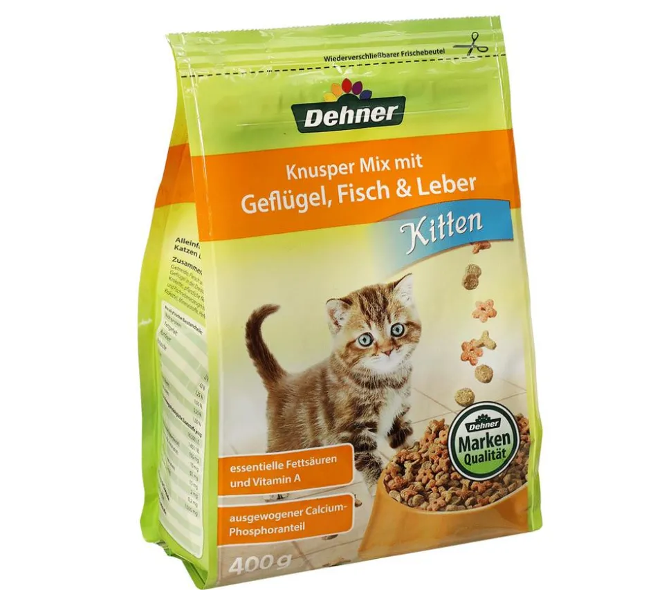 Dehner Lieblinge Trockenfutter für Katzen Knusper Mix Kitten, 400 g