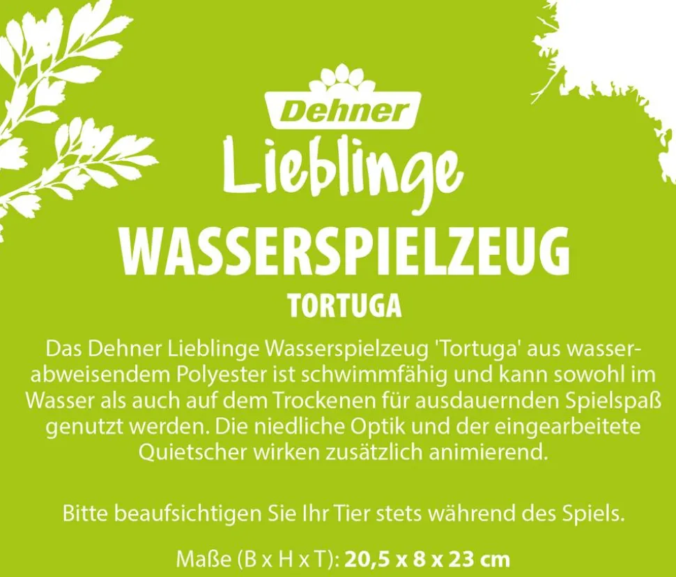 Dehner Lieblinge Wasserspielzeug Tortuga, ca. B20,5/H8/T23 cm