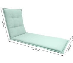 Dehner Liegenauflage Veneto für Gartenliege Savoy, ca. B57/H6/T178 cm