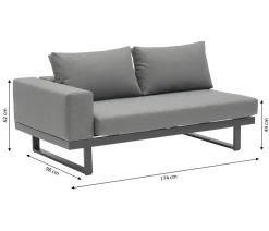 Dehner Lounge Riva, 3-teilig