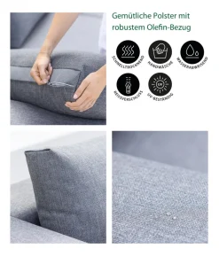 Dehner Lounge Riva, 3-teilig