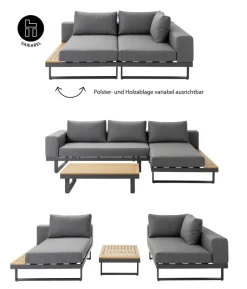 Dehner Lounge Riva, 3-teilig