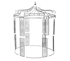 Dehner Metall-Pavillon Canterbury, ca. Ø232/H271 cm