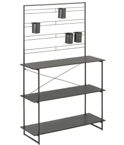 Dehner Metall-Pflanztisch Provence, schwarz, ca. B100/H160/T40 cm