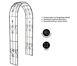 Dehner Metall-Rosenbogen Renata, ca. B120/H228/T38 cm
