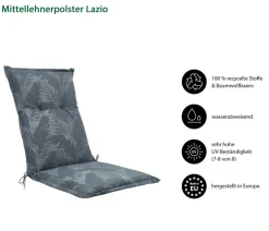 Dehner Mittellehnerauflage Lazio, ca. B50/H6/T108 cm
