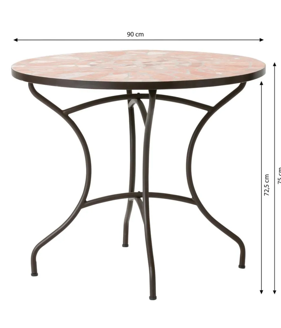 Dehner Mosaiktisch Chiara, terra-rosé