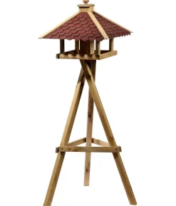 Dehner Natura Premium Futterhaus Brixen, inkl. Ständer Ellmau, ca. B68/H144/T62 cm