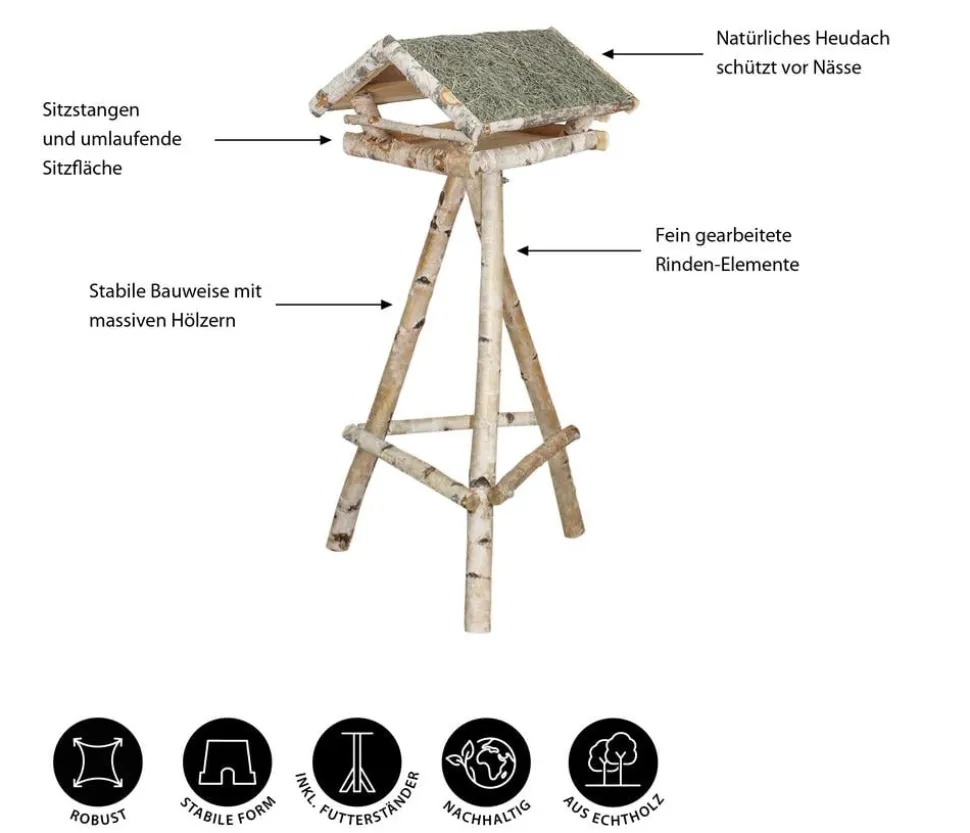 Dehner Natura Premium Futterfeder für Meisenknödel, ca. Ø7/L19 cm