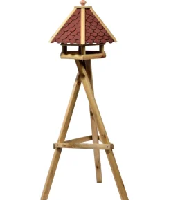 Dehner Natura Premium Futterhaus Alpbach, inkl. Ständer Ellmau, ca. B68/H148/T62 cm