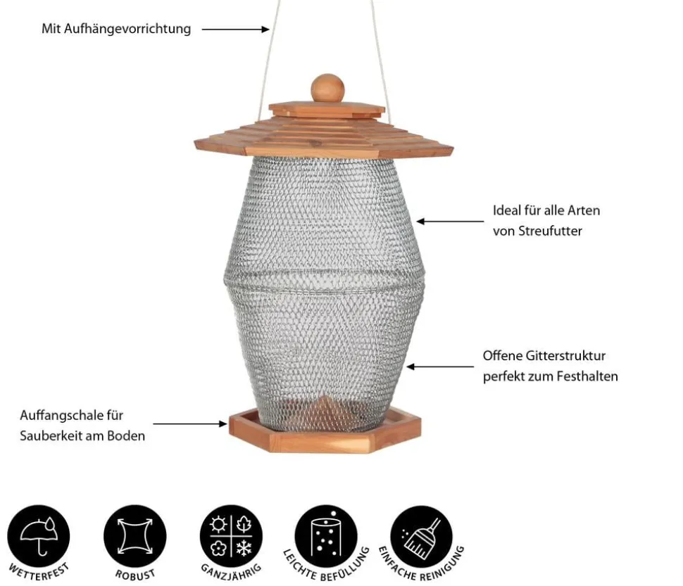 Dehner Natura Premium Futterspender Gufo