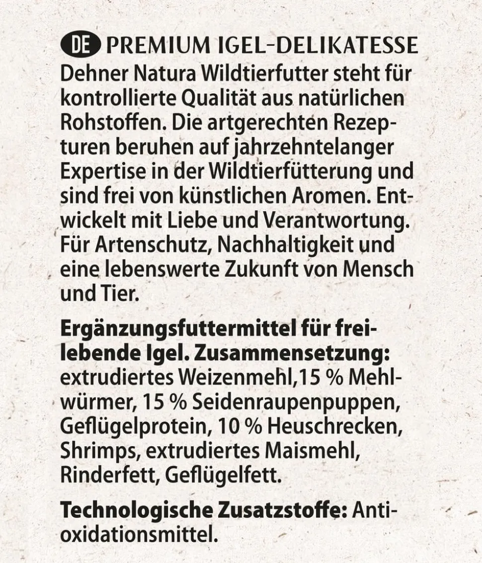 Dehner Natura Premium Igel-Delikatesse, 100g