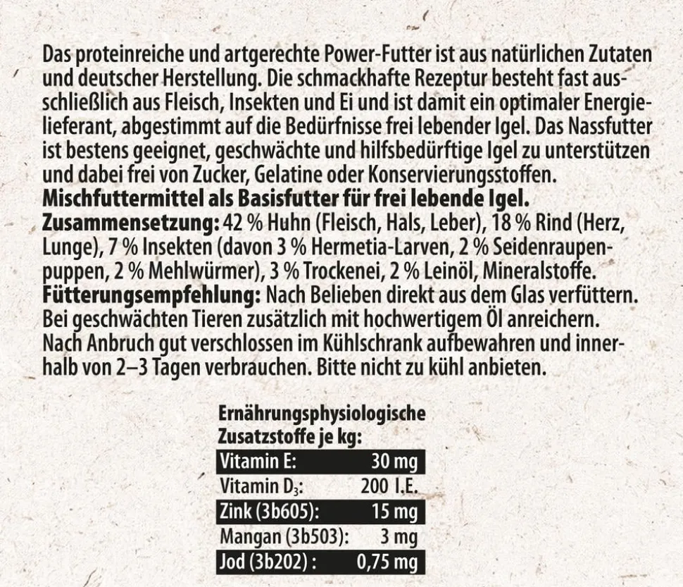 Dehner Natura Premium Igel Power-Futter
