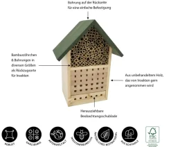 Dehner Natura Premium Insektenhotel Locarno, ca. B22,5/H29/T14 cm
