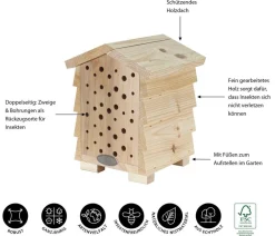 Dehner Natura Premium Insektenhotel Hostilia, ca. B19/H25/T19 cm