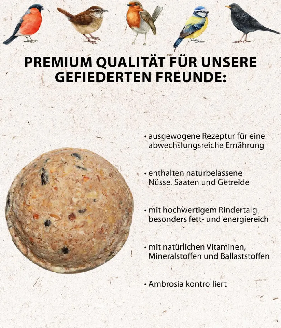 Dehner Natura Premium Meisenknödel-Säule gefüllt