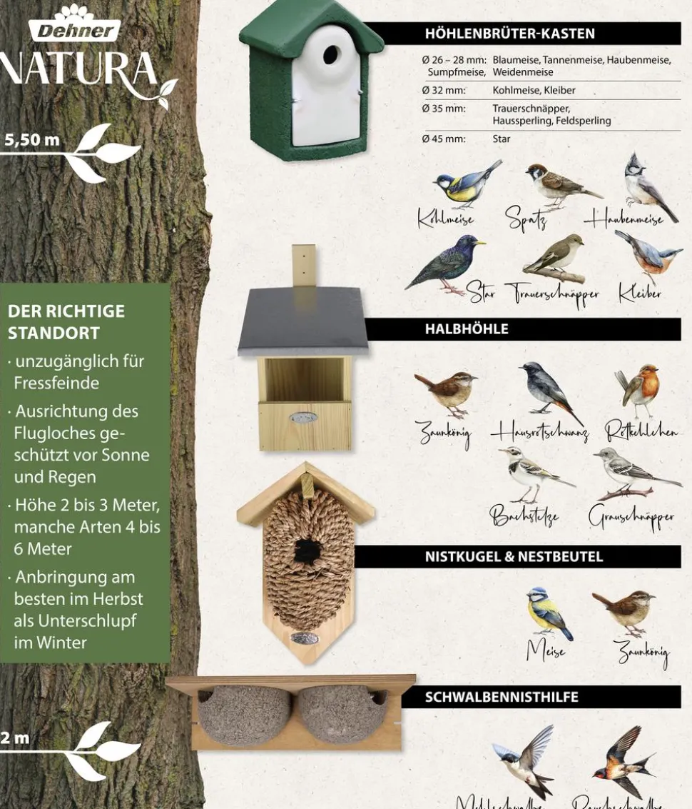 Dehner Natura Premium Nistkasten Jonna, ca. B19/H24/T16 cm