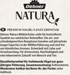 Dehner Natura Premium Wildvogelfutter Halbe/Ganze Erdnüsse