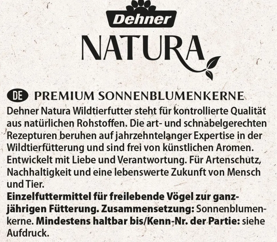 Dehner Natura Premium Wildvogelfutter Sonnenblumenkerne