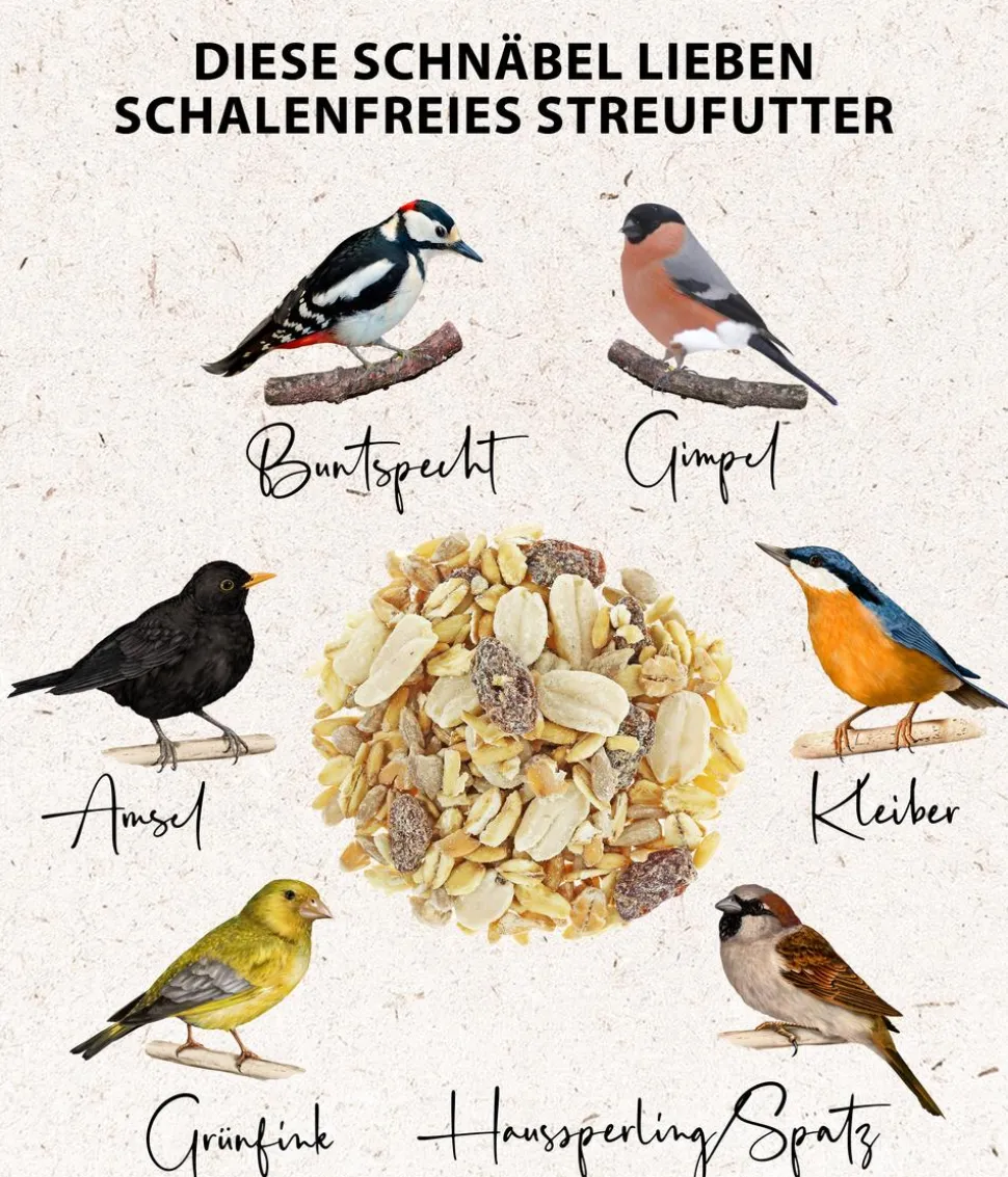 Dehner Natura Premium Wildvogel Streufutter schalenfrei