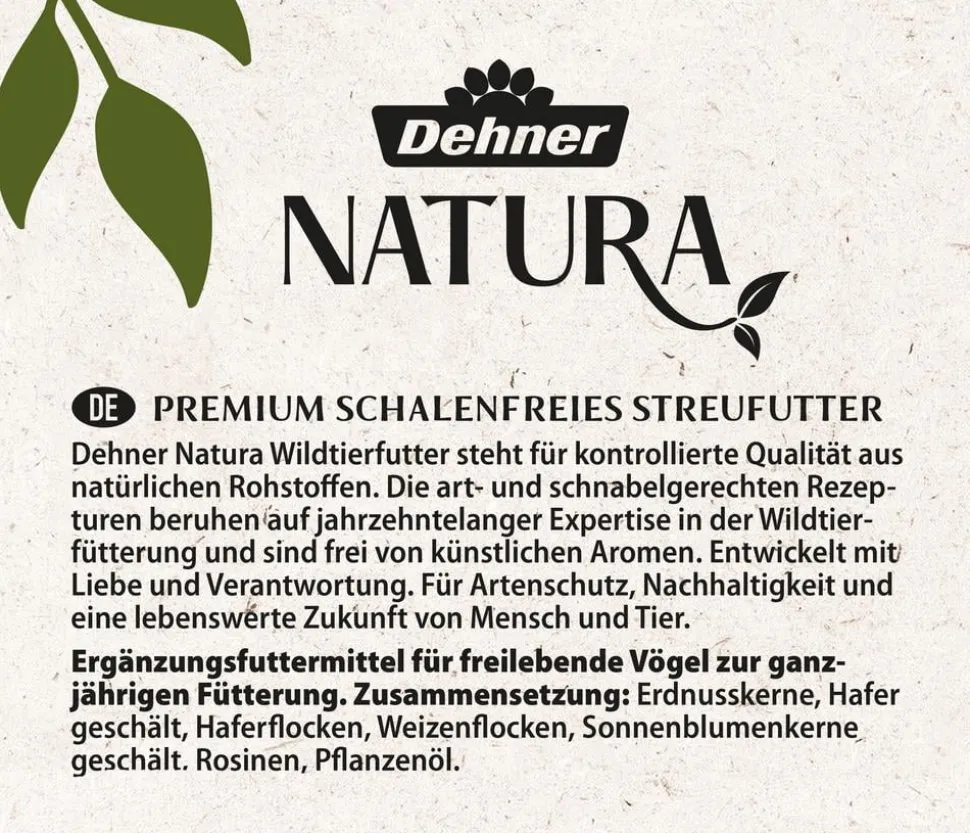 Dehner Natura Premium Wildvogel Streufutter schalenfrei