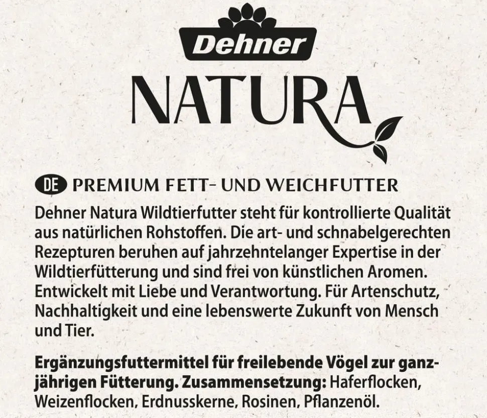 Dehner Natura Premium Wildvogel Fett- und Weichfutter
