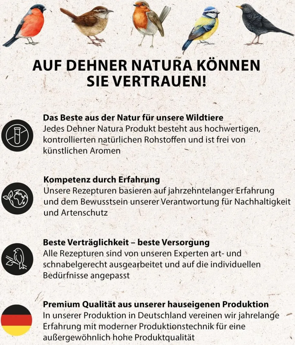 Dehner Natura Premium Wildvogelfutter Geschälte Sonnenblumenkerne