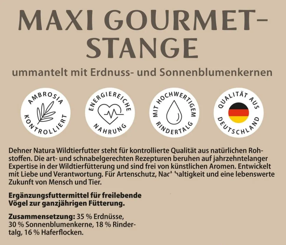 Dehner Natura Premium Wildvogelfutter Riesen-Meisenknödel, mit Netz